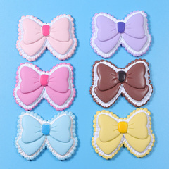 2022新款 樹脂大號仿布藝蝴蝶結冰箱貼配件抽紙盒裝飾手機殼貼片