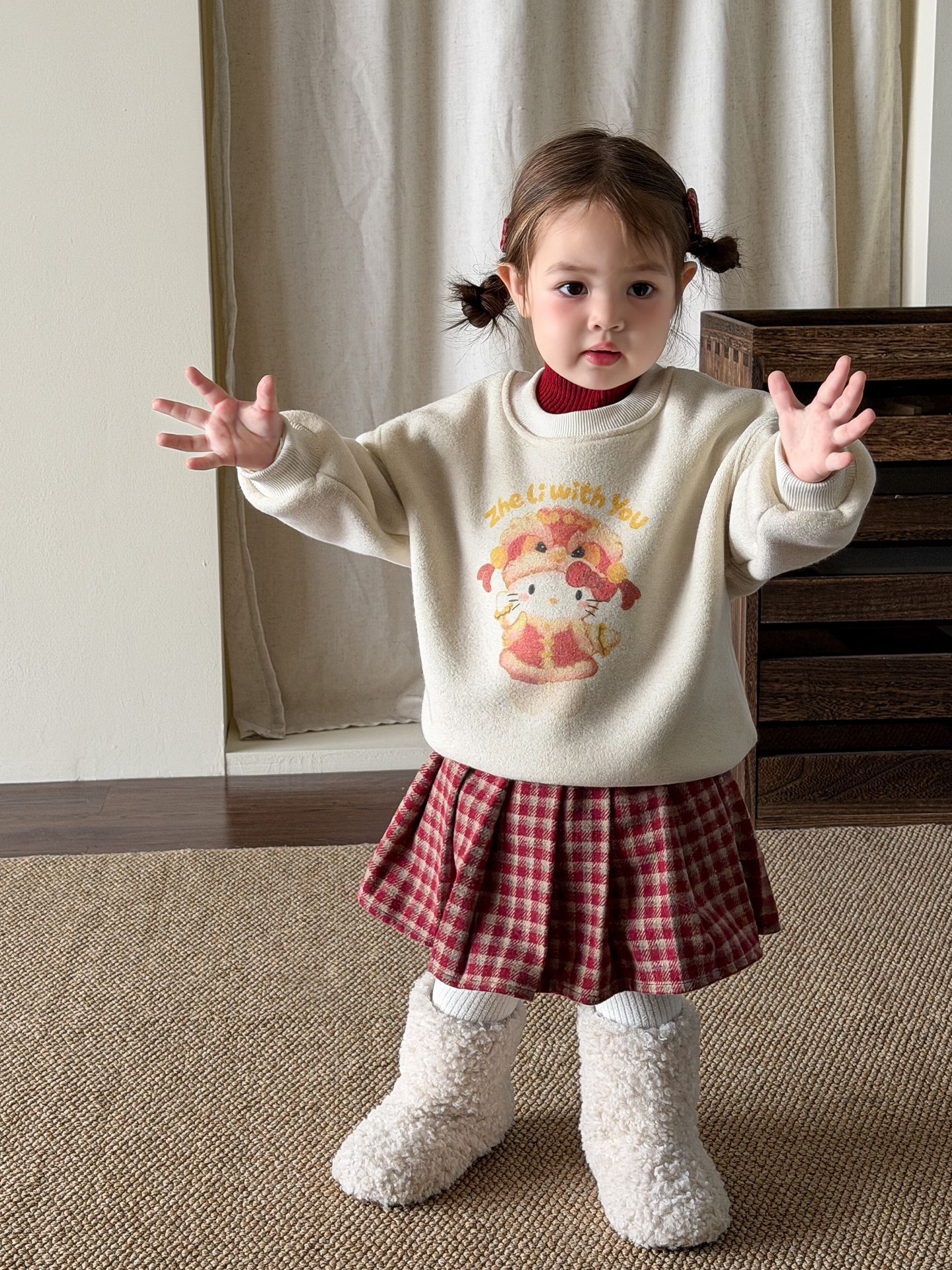 Sugar Pear ropa infantil de niñas falda de invierno para niños de cementación de lana falda de mitad bebé niñas bolsas de ropa de bebé
