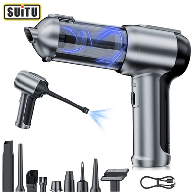 Portable High-Power Dual-Function USB Rechargeable Vacuum Cleaner, Wireless Handheld Car and Home Dust Remover