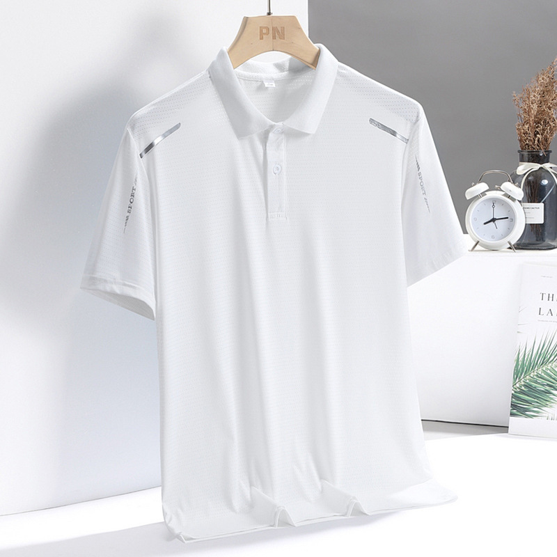 Camiseta de manga corta de verano de moda de hombre polo con solapa de verano de secado rápido de verano polo de manga corta de hombre