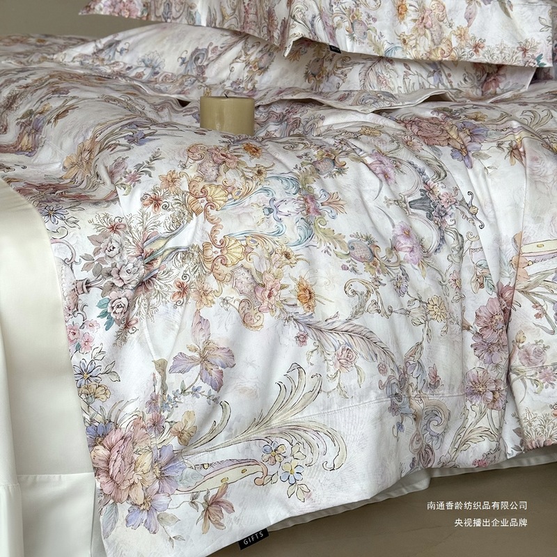 【香龄优品】美式数码印花100支长绒棉四件套全棉纯棉被套床品|undefined
