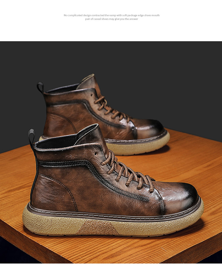 Visoki Martin škornji za jesen 2024, novi trendi, usnjeni, vodoodporni in odporni na obrabo, modni moški delovni škornji_voghion.com