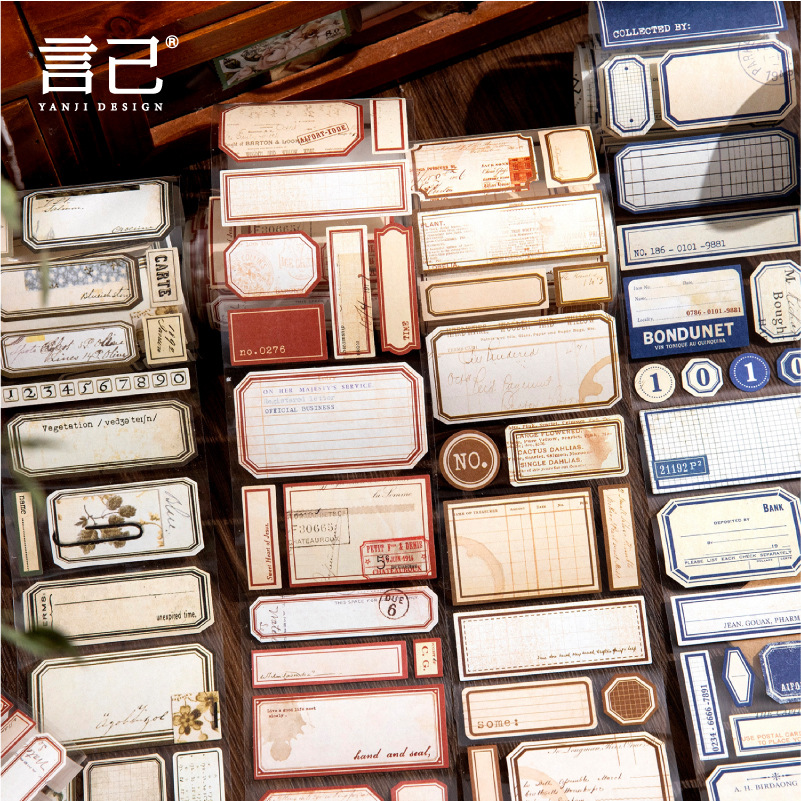 Serie de Amigos del tiempo cinta retro etiqueta retro decoración de la carcasa del teléfono móvil DIY collage de material