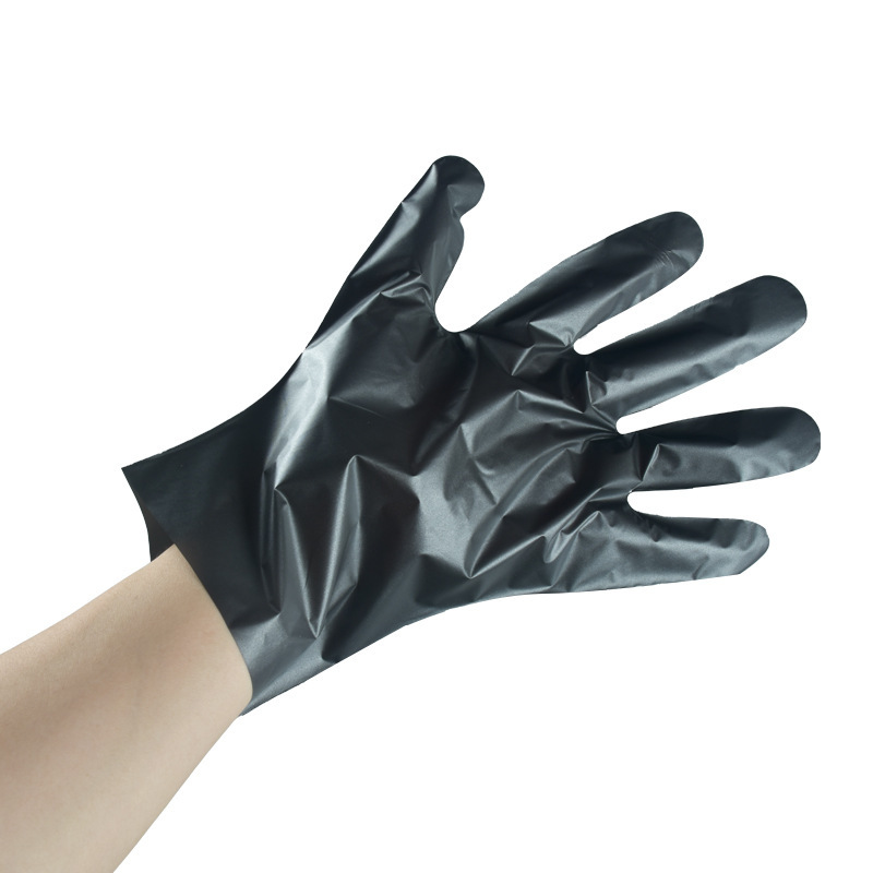 外贸出口一次性手套黑色TPEG Gloves 英文家用加厚食品级餐饮烘焙