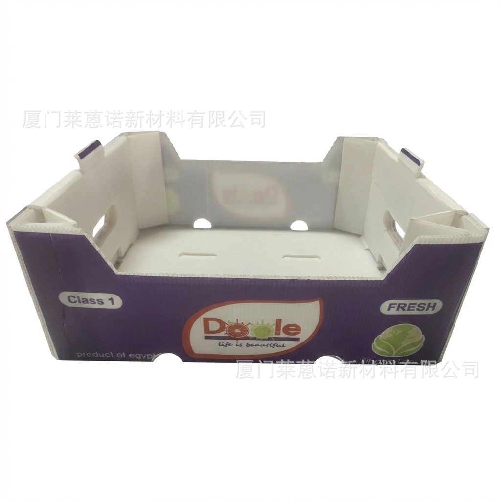 Caja de frutas y verduras de placa hueca pp personalizada plegable impermeable frutas y verduras frescas de transporte de cadena de frío Caja de plástico de calcio image 30