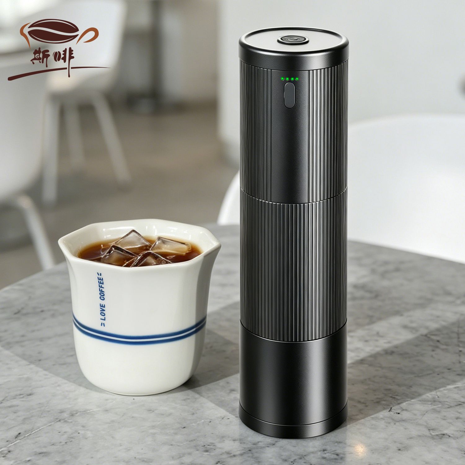 Molinillo de granos de café inalámbrico portátil de carga, molinillo eléctrico de atracción doméstica de granos de café italiano a mano