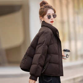 休闲时尚立领羽绒服女款2025年新款冬季气质时尚显瘦洋气波点外套