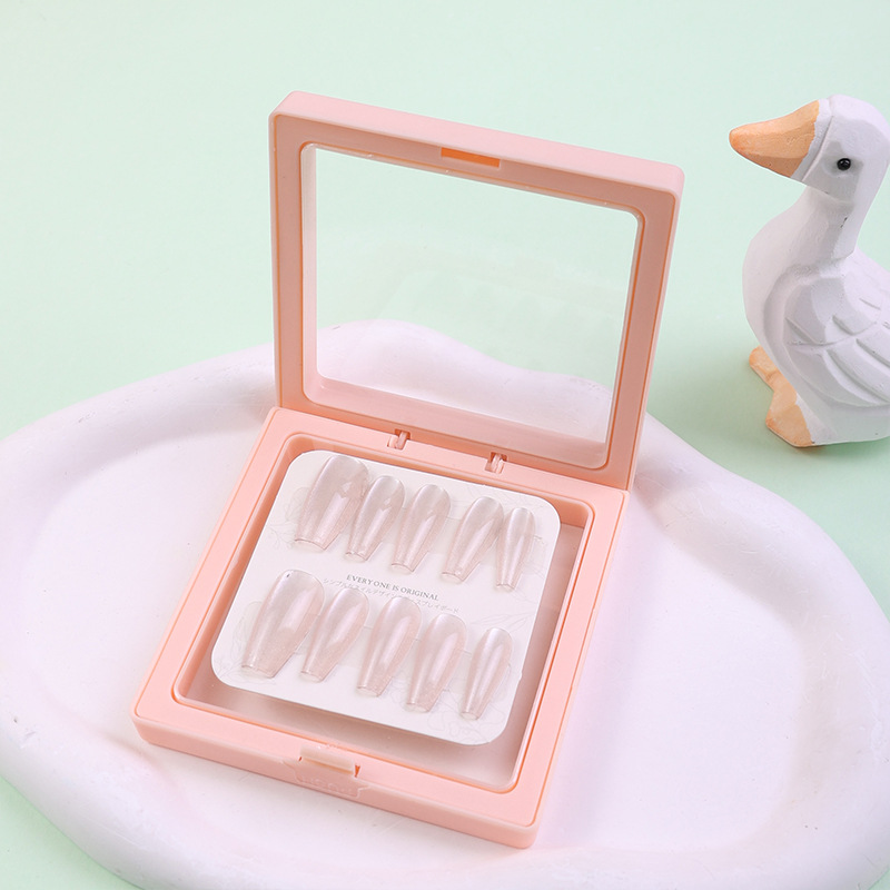 Nueva caja de almacenamiento de uñas desgaste tablero de exhibición de uñas caja de almacenamiento de organización de joyas pieza de uñas caja de almacenamiento a prueba de polvo