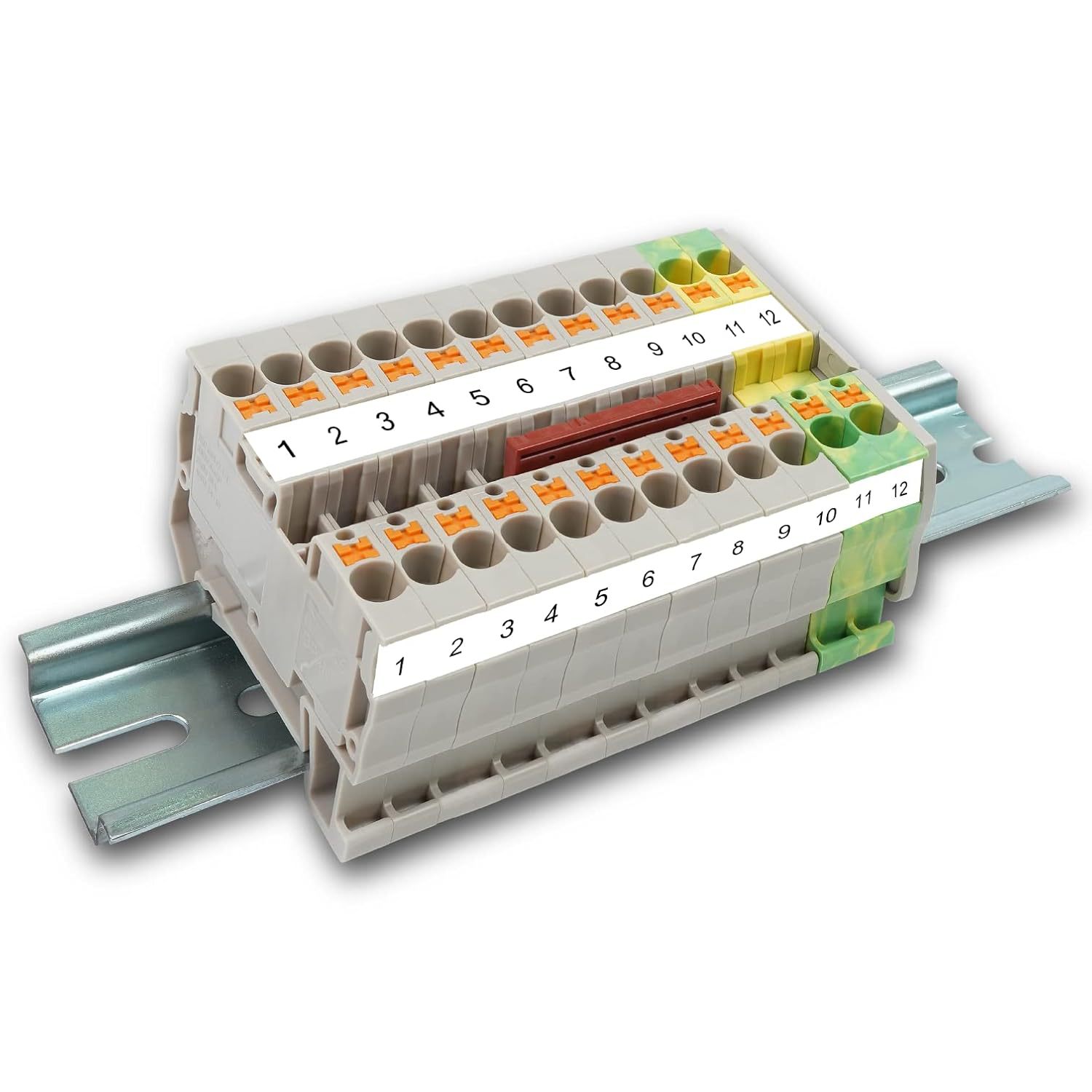 Dinkle DP4N DIN Rail Terminal Blocks 600V 30A Set,Wire Condu