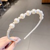 Universal headband from pearl, retro hairpins, hair accessory for face washing, Korean style, simple and elegant design, internet celebrity, wholesale