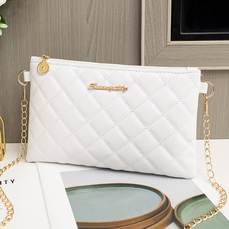 2024 nueva moda S sobre bolso de moda simple bolso de hombro bolso de cadena de diamante sólido bolso