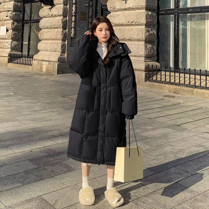 Down Cotton Jacket Women's Mid-Length 2025 Winter New Korean Style Off-Season Cotton Outwear Thickeneded Knee-Length Cotton Jacket Women's Jacket