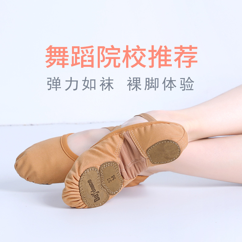 Primavera gato adulto garra Ballet Camel body Dance zapatos de baile Elástico neto sin cordones zapatos de baile de fondo suave práctica de las mujeres