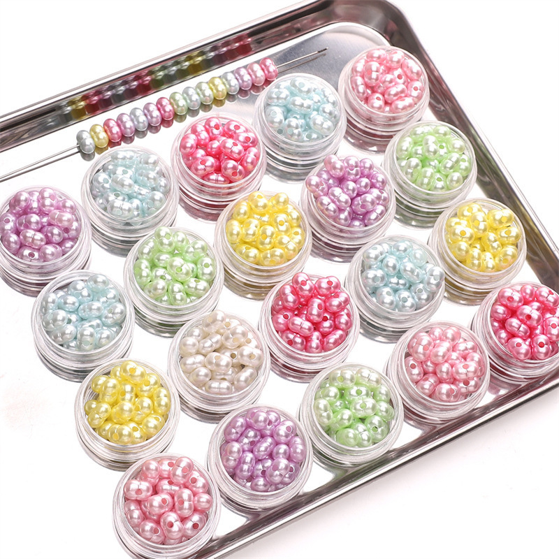 8X5Mm Acrylic Pearlescent Peanut Beads DIY Handmade Creative Mobile Phone Chain Beaded Bracelet Decoration Accessories