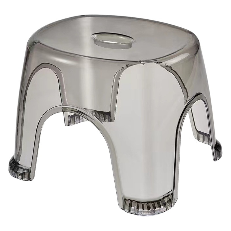 Internet celebrity transparent small stool home door shoe changing stool plastic thickened low stool bathroom bathroom toilet bench