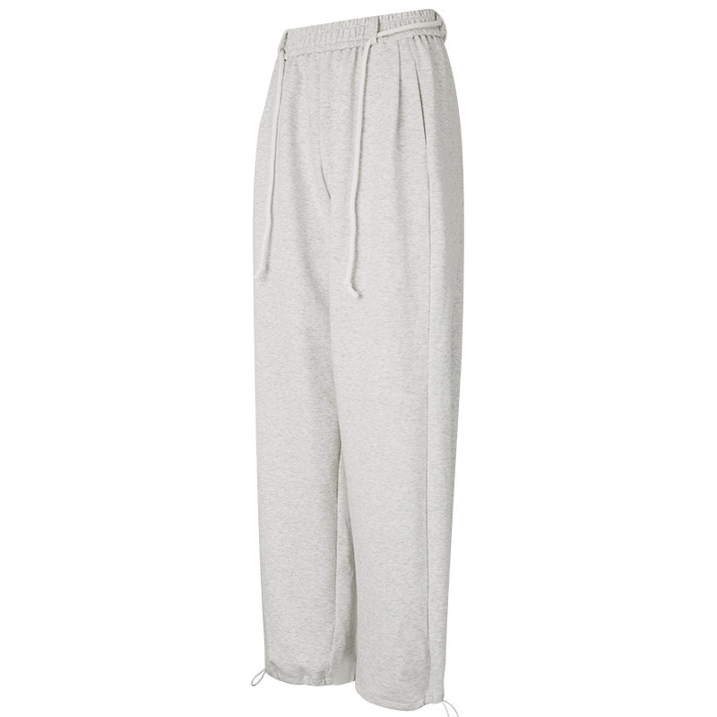 Cross-border Sports Pants Women's Autumn and Winter High Waist Daggedown Pants Running Training Elastic Loose Fitness Pants American Sweatpants