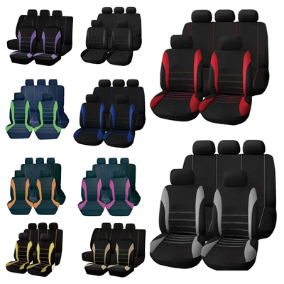 Bread Car Seat Single Seat 2-Piece Set, Five-Seater 9-Piece Set, Cross-Border Exclusive Supply, Waistline Design Fabric Seat Cushion