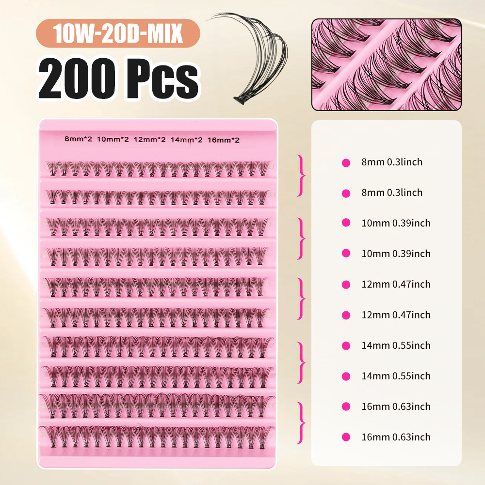 Kit de pestañas europeas y estadounidenses transfronterizas pestañas falsas extensiones DIY pestañas conjunto de pegamento pestañas