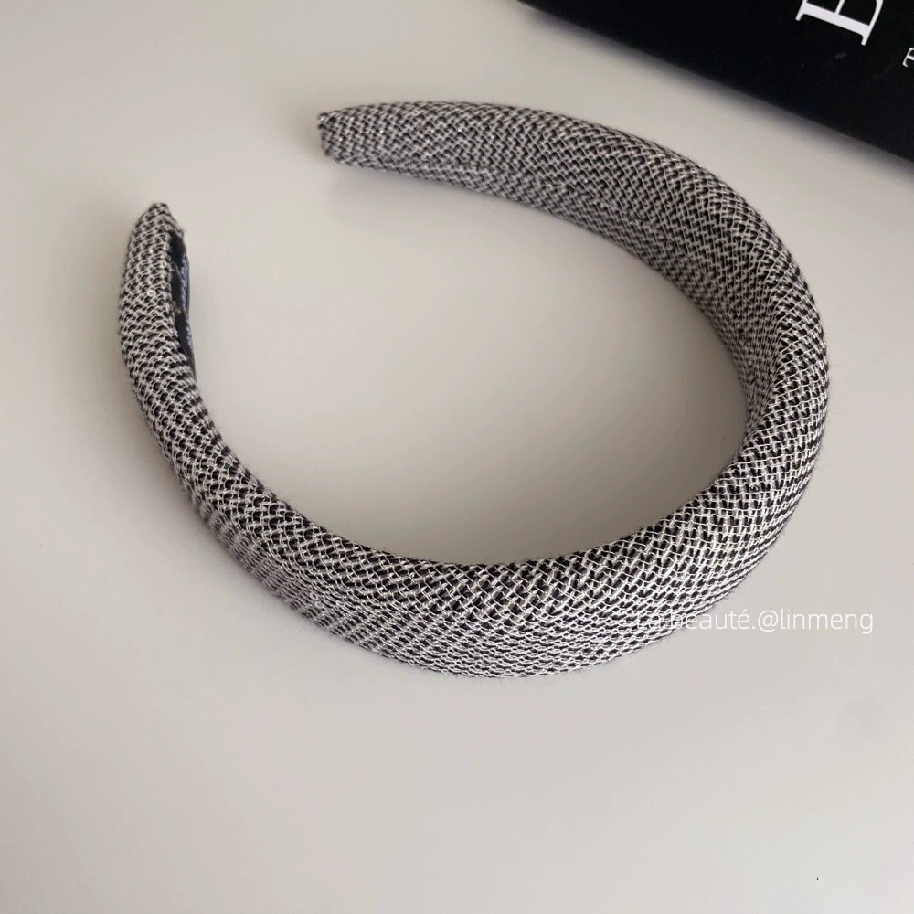 Ободок (стиль Chanel) — черная лента и широкий палитра цветов, элегантный корейский дизайн