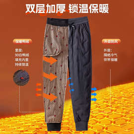 秋冬季石墨烯黑金聚热锁温羽绒裤女士90白鸭绒加绒加厚保暖雪地裤