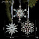 クリスタル質感Swanlaceアクリルキラキラ透明雪クリスマスツリーペンダント鈴装飾品|undefined