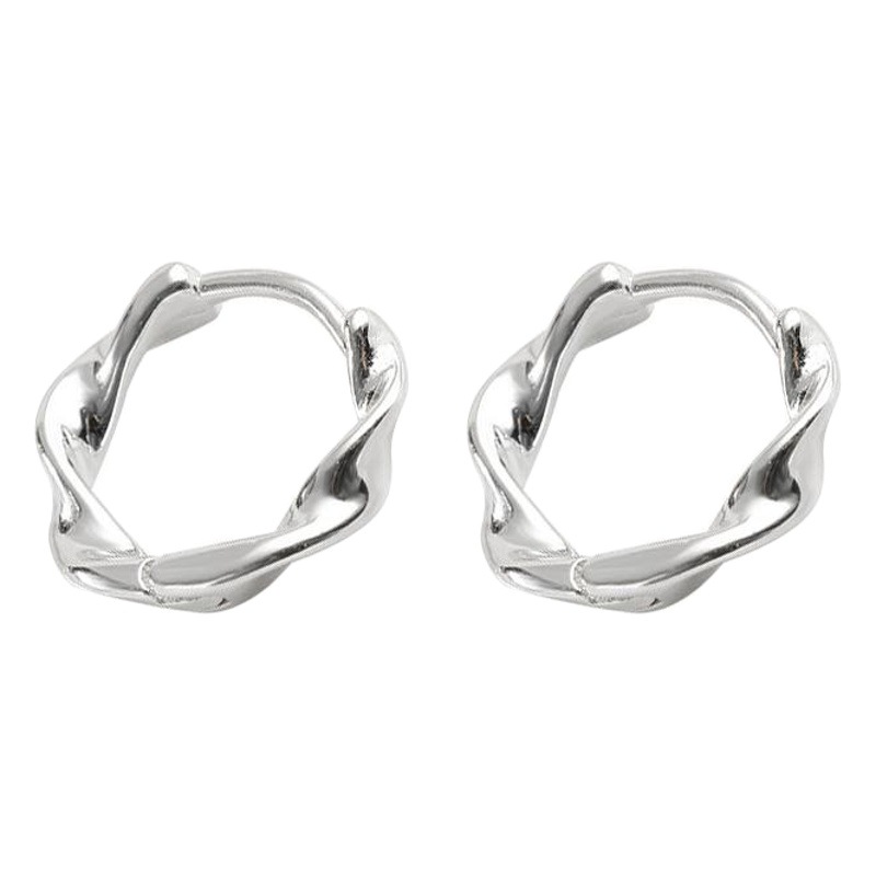Pendientes de plata S925 2024, nuevos pendientes de moda, diseño de mujer, pendientes circulares de nicho de estilo frío, versátiles y elegantes