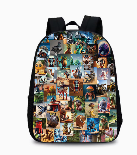 Nuevo producto transfronterizo Italian Brainrot Mochila con estampado digital