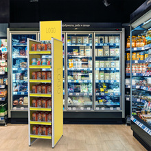 定制加工铁艺六层饮料架 拆装款商超饮料促销架