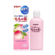 日本贝亲桃子水200ml 桃叶精华液宝宝液体爽身粉痱子水婴儿爽身露