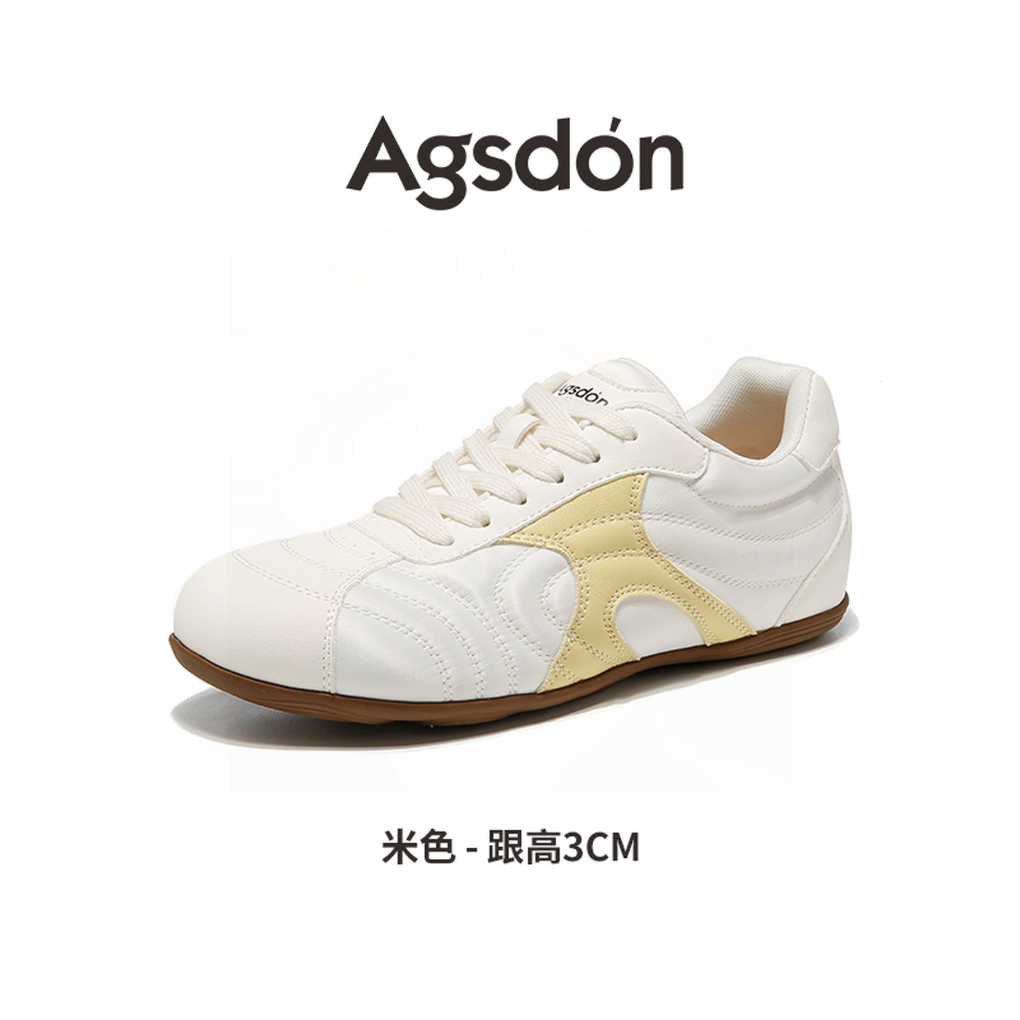 Augu Lion Dengde zapatos de entrenamiento para mujeres 2025 nuevo otoño suave blanco ligero ballet Gump zapatos deportivos casuales