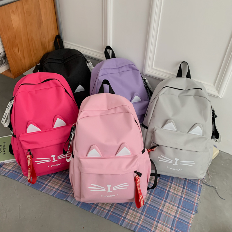 Mochila de estilo de gato de dibujos animados para estudiantes de primaria 1 - 3 - 6 grados mochila escolar coreana para niñas mochila escolar ligera
