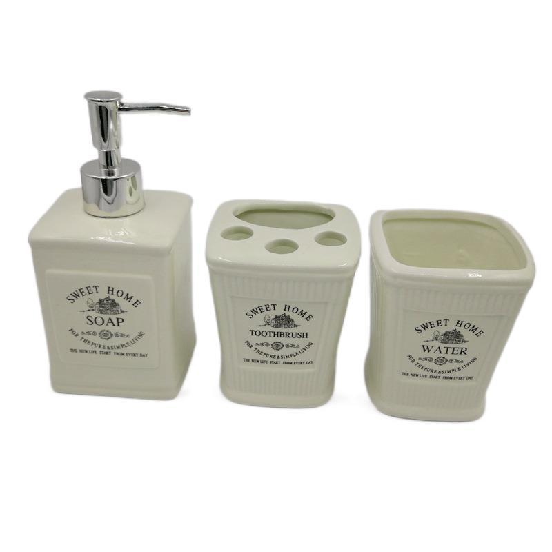 Lavado de cerámica especial de cuatro piezas de baño nórdico suministros Hotel Club B & B empresa regalo traje de baño