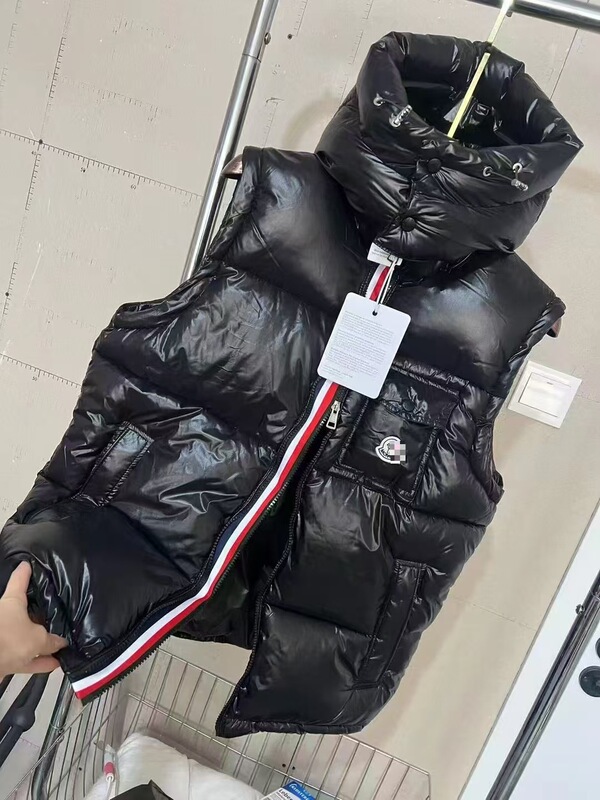 M家秋冬新款玛雅彩条男女同款可拆卸帽加厚棉服保暖无袖立领马甲|undefined
