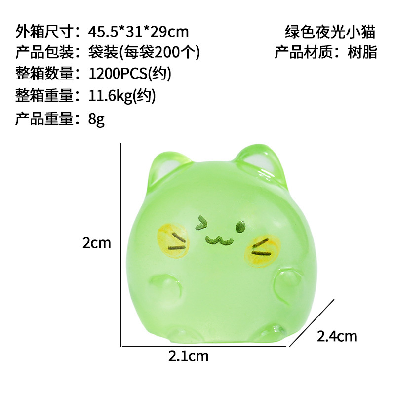 Adornos de gatitos lindos, nuevas decoraciones de jardinería de micropaisaje de resina, accesorios de joyería de gatitos de color de bricolaje, distribución