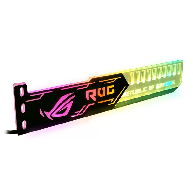 RGB-кронштейн для графической карты (ROG) — 25 см, ручная работа, ARGB 4‑PIN/5V, магнитные опции
