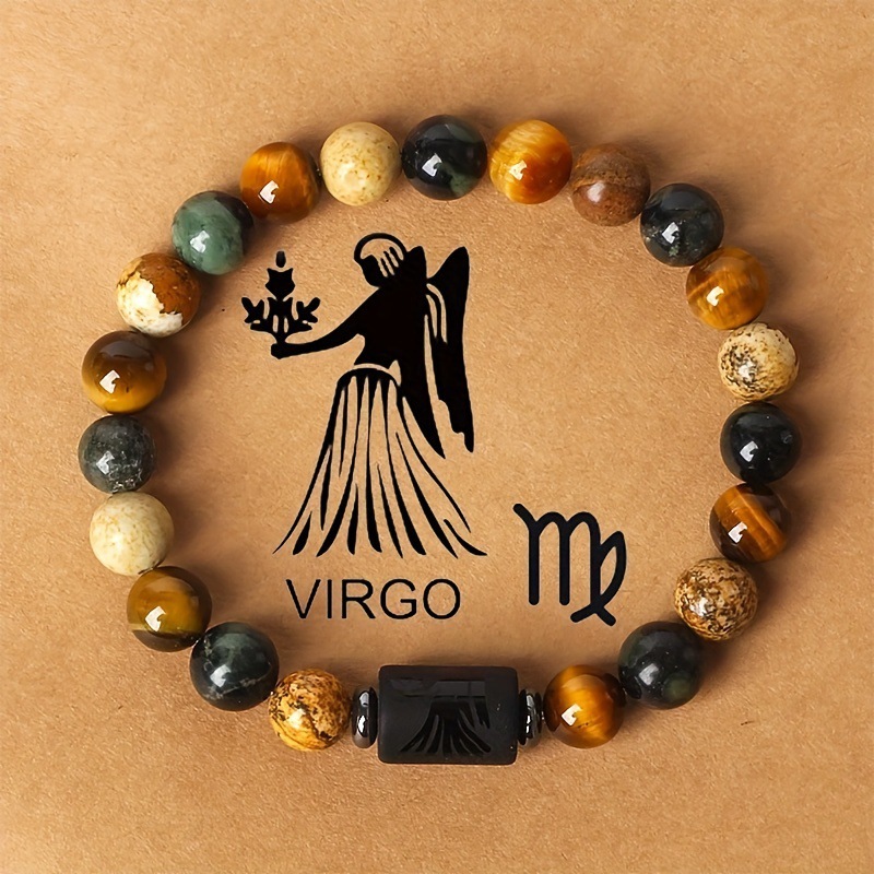 S305-Pulsera de constelación de piedra natural de color mixto Virgo#SZ-1232