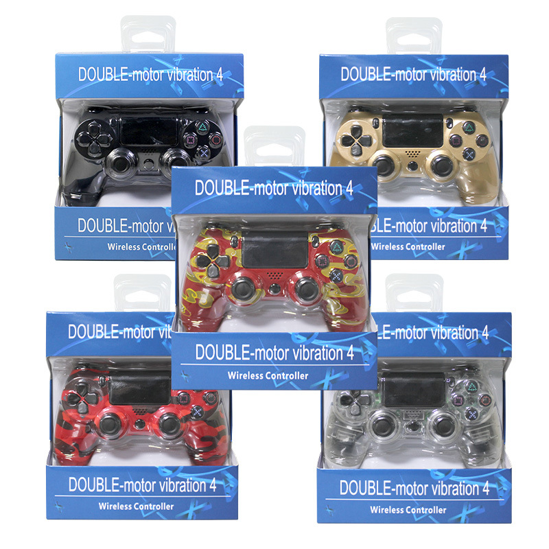 Control Inalámbrico Bluetooth P4 de ABS con Doble Motor de Vibración para Consola P4 y PC