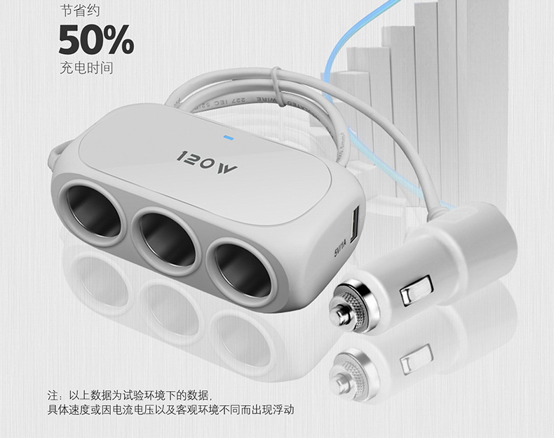 Car Mobile Phone Charger, Multi-Functional Car Charger, Cigarette Lighter, One-To-Three with Usb+Pd Fast Charging, Universal Car Charger
