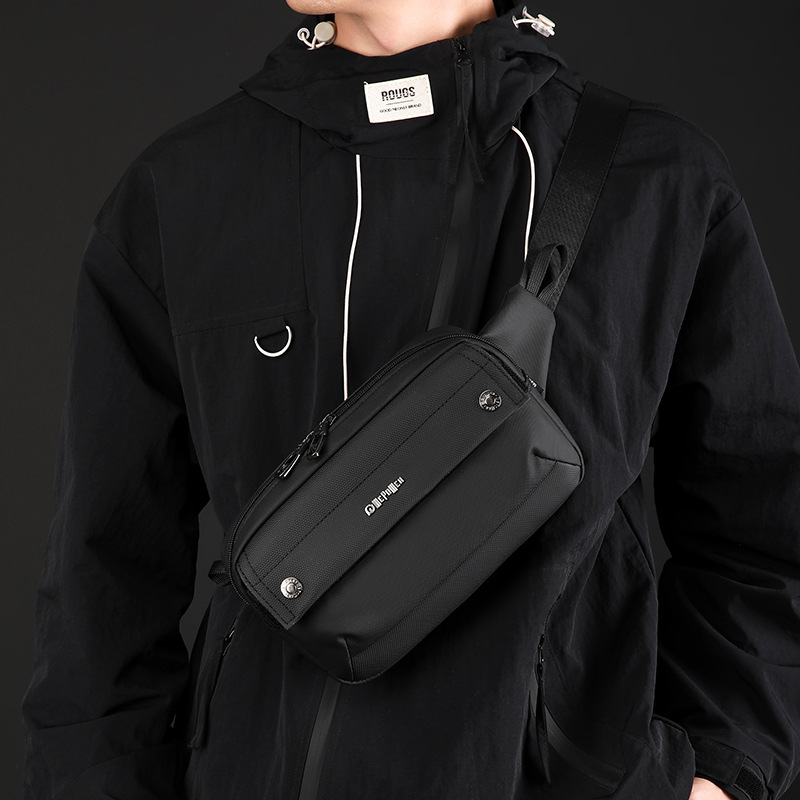 WEPOWER nuevo bolso cuadrado simple, bolso de cintura de moda casual versátil, bolso de pecho de viaje a prueba de derrames