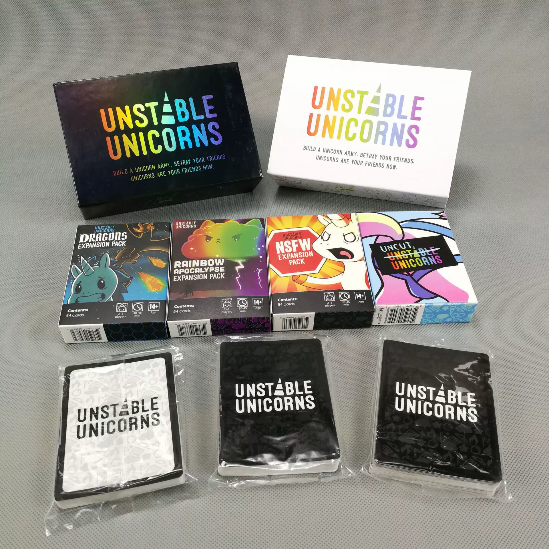 Прямые продажи производителя настольная игра-взрыв UNSTABLE Unicorns единороги черно-белый бокс расширение набор полного комплекта
