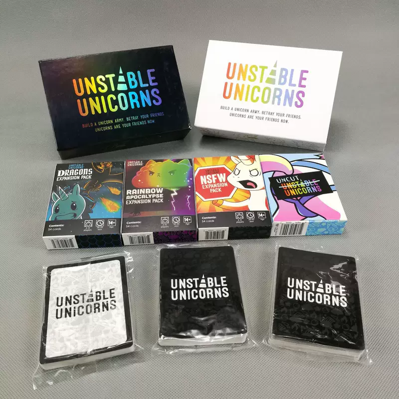 Прямые продажи производителя настольная игра-взрыв UNSTABLE Unicorns единороги черно-белый бокс расширение набор полного комплекта