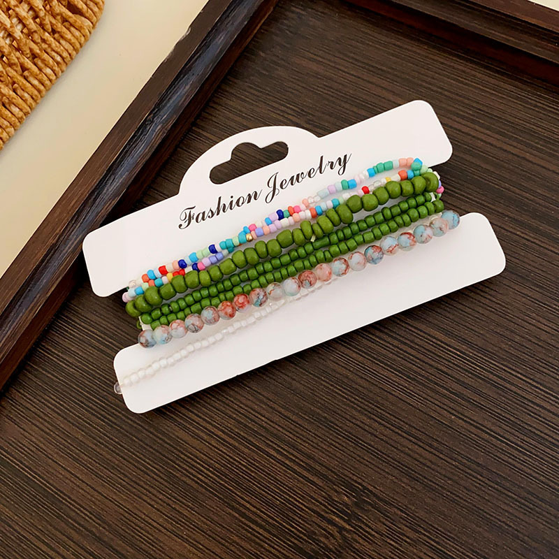 Estrellas de dopamina, gotas de aceite, cuentas de arroz, pulsera con cuentas, accesorios de pulsera dulce de verano, joyería de alta gama de nicho al por mayor