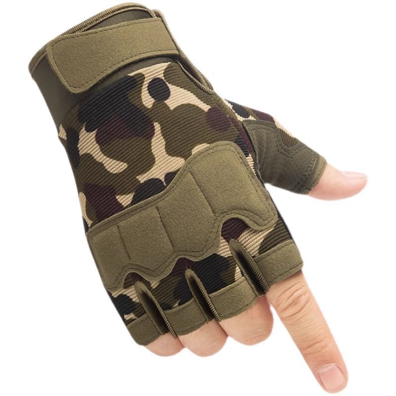 Tactical Gloves Men's Half-Finger Camouflage Special Forces Fighting Boxing Outdoor Cycling Motorcycle Motorcycle Sports Self-Defense Students
