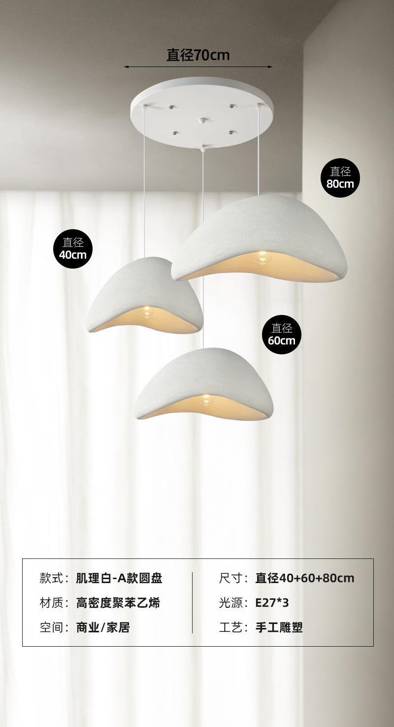 Bar, tienda de ropa personalizada, diseño silencioso, lámpara de viento, lámpara de vivienda, iluminación, lámpara de viento, crema, lámpara de candelabro de tres cabezas, restaurante