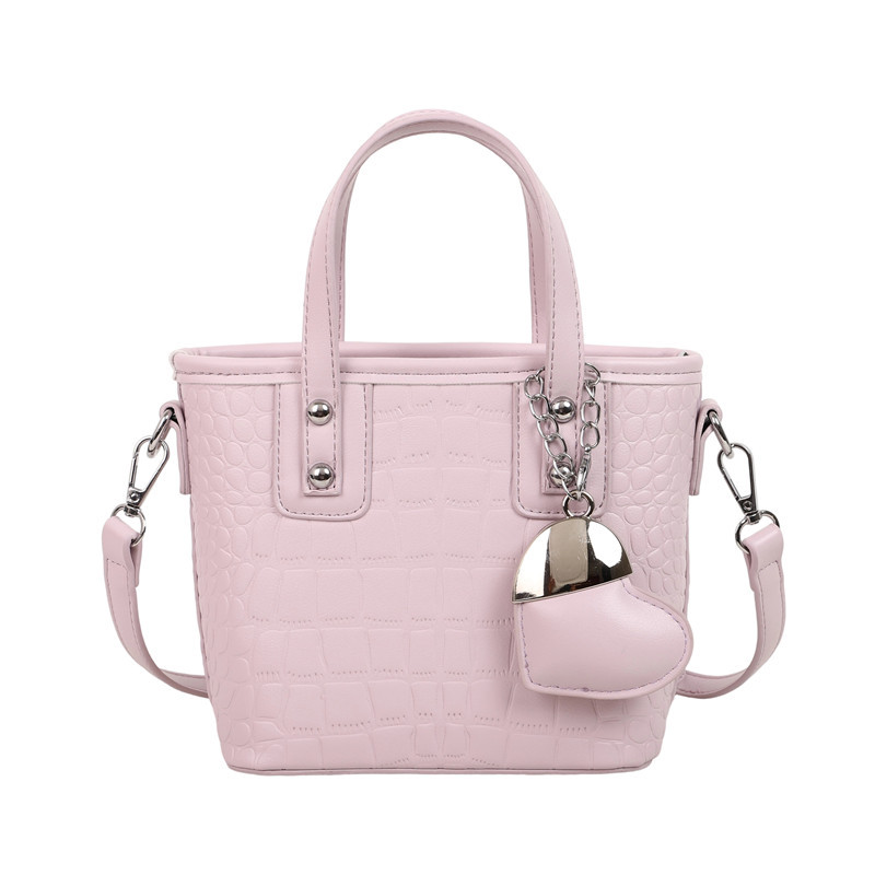 Bolso de alta calidad con textura 2025 verano nuevo estilo bolso de hombro con patrón de cocodrilo moda amor bolso de mensajero mujer