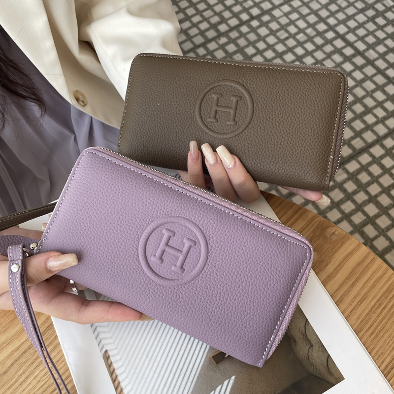 Women's Genuine Leather Wallet 2026 New Arrival Simple Versatile Fashion Long Clutch Purse Top Grain Cowhide High-End - Thumbnail 4