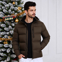 2025跨境男装新款高档潮流排骨棉服男冬季连帽保暖立领男士外套