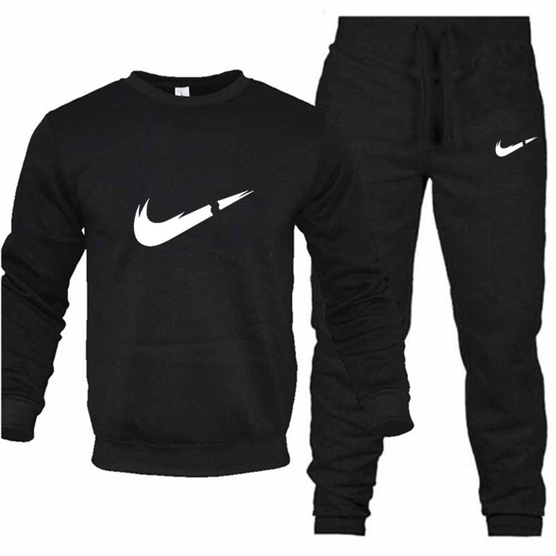 Cross-Border Foreign Trade Men's Suit Plus Velvet Round Neck Long Sleeves + Trousers Suit Men's Casual Sports Suit Trendy Ready Stock Cross-Border Foreign Trade Men's Suit Plus Velvet Round Neck Long Sleeves + Trousers Suit Men's Casual Sports Suit Trendy Ready Stock