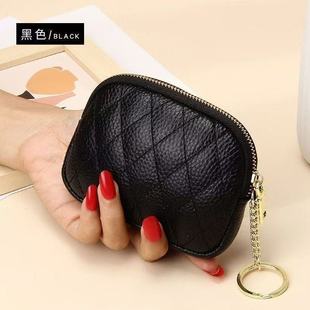 Internet Celebrity Key Bag Real Soft Leather Small Wallet 2024 New Wallet Women's Style Coin Purse Mini Cute Small Bag