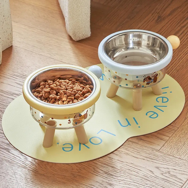 宠物碗高颜值猫咪喂食器防滑防打翻猫碗狗狗不锈钢大容量狗碗